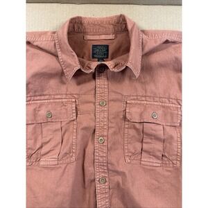 LUCKY BRAND Shirt Mens XL Orange/red Type L-54C Military Classic Fit